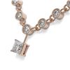 Image 3 : 11.5 ctw Princess Cut Diamond Designer Necklace 18K Rose Gold