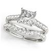 Image 1 : 1.21 ctw VS/SI Princess Diamond 2pc Wedding Set 14k White Gold