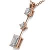 Image 3 : 1.16 ctw Emerald Cut Diamond Designer Necklace 18K Rose Gold