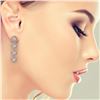 Image 3 : 5.85 ctw Cushion Cut Diamond Micro Pave Earrings 18K Rose Gold