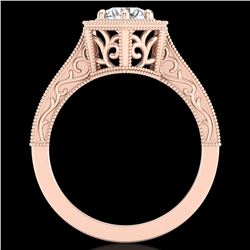 0.77 ctw VS/SI Diamond Art Deco Ring 18k Rose Gold