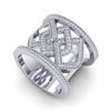Image 1 : 0.90 ctw Ring Micro Pave VS/SI Diamond Designer 14k White Gold