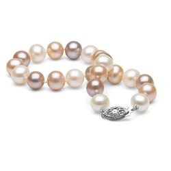 Multi-color Freshwater Pearl Bracelet, 7.5-8.0mm
