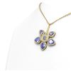 Image 2 : 11.33 ctw Tanzanite Diamond Necklace 18K Yellow Gold