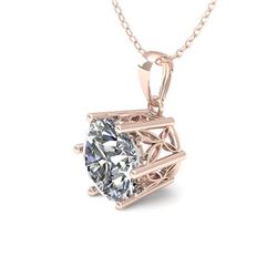 0.50 ctw VS/SI Diamond Art Deco Necklace 14k Rose Gold