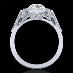1.75 ctw VS/SI Diamond Solitaire Art Deco Ring 18k White Gold