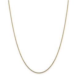 14k Gold 1.3 mm Solid Diamond Cut Cable Chain - 18 in.