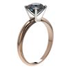 Image 3 : 2 ctw Certified Intense Blue Diamond Engagment Ring 10k Rose Gold