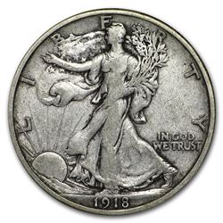 1918-S Walking Liberty Half Dollar VF