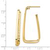 Image 2 : 14k Yellow Gold Polished & D/C Fancy Post Earrings - 38 mm