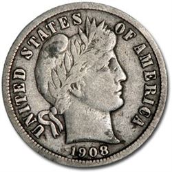 1908-S Barber Dime VF