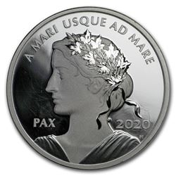 2020 Canada 1 oz Silver $1 Peace Dollar Proof UHR (Abrasions)