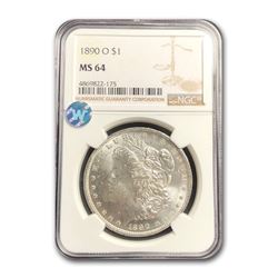 1890-O Morgan Dollar MS-64 NGC