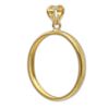 Image 1 : 14K Gold Prong Polished Coin Bezel - 14 mm