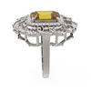 Image 2 : 5.39 ctw Canary Citrine & Diamond Ring 18K White Gold
