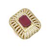 Image 3 : 8.52 ctw Ruby & Diamond Ring 18K Yellow Gold