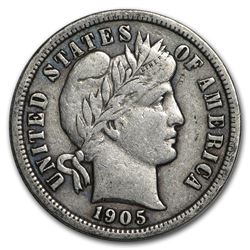 1905-S Barber Dime VF