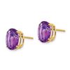 Image 2 : 14k 10x8 mm Oval Amethyst Earrings