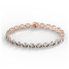 Image 2 : 20 ctw Aquamarine Eternity Designer Bracelet 14k Rose Gold