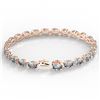 Image 3 : 20 ctw Aquamarine Eternity Designer Bracelet 14k Rose Gold