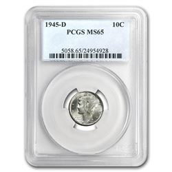 1945-D Mercury Dime MS-65 PCGS