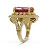 Image 3 : 11.98 ctw Certified Ruby & Diamond Victorian Ring 14K Yellow Gold