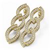 Image 1 : 3.25 ctw Diamond Designer Earrings 18K Yellow Gold