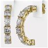 Image 3 : 4.16 ctw Princess Cut Diamond Designer Earrings 18K Yellow Gold