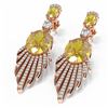 Image 3 : 8.8 ctw Canary Citrine & Diamond Earrings 18K Rose Gold