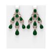 Image 1 : 27.26 ctw Emerald & Diamond Earrings 18K Rose Gold