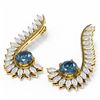 Image 3 : 7.1 ctw Intense Blue Diamond Earrings 18K Yellow Gold
