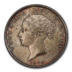 1846 Great Britain Silver Half Crown Victoria MS-64 PCGS