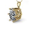 Image 1 : 1 ctw VS/SI Oval Diamond Solitaire Necklace 18k Yellow Gold