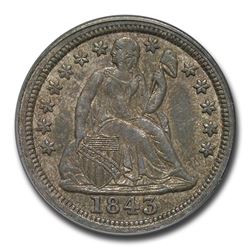 1843 Liberty Seated Dime AU-58 PCGS