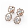 Image 1 : 2 ctw Diamond Designer Earrings 18K Rose Gold