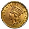 Image 2 : 1854 $3 Gold Princess Unc Details NGC (Cleaned)
