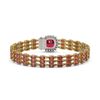 Image 3 : 28.56 ctw Tourmaline & Diamond Bracelet 14K Yellow Gold