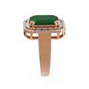 Image 2 : 6.6 ctw Emerald & Diamond Ring 18K Rose Gold