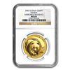 Image 1 : 2003 China 1 oz Gold Panda Mirrored Bamboo MS-69 NGC