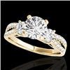 Image 1 : 1.75 ctw Certified Diamond 3 Stone Ring 10k Yellow Gold