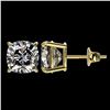 Image 2 : 2.50 ctw VS/SI Quality Cushion Diamond Stud Earrings 10k Yellow Gold