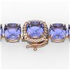 Image 1 : 40 ctw Tanzanite & Micro Pave Diamond Bracelet 14k Rose Gold