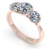 Image 1 : 2 ctw Past Present Future VS/SI Diamond Ring Martini 14k Rose Gold