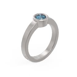 0.50 ctw Intense Blue Diamond Ring 18K White Gold