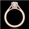 Image 2 : 1.14 ctw VS/SI Diamond Solitaire Art Deco Ring 18k Rose Gold