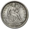 Image 1 : 1856 Liberty Seated Dime Large Date VF Details (Cleaned)