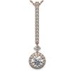 Image 1 : 1.3 ctw Diamond Designer Necklace 18K Rose Gold