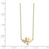 Image 2 : 14k Yellow Gold Butterflies CZ with 2 in ext Necklace - 20 in.