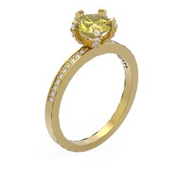 1.35 ctw Fancy Yellow Diamond Ring 18K Yellow Gold