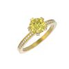 Image 3 : 1.35 ctw Fancy Yellow Diamond Ring 18K Yellow Gold